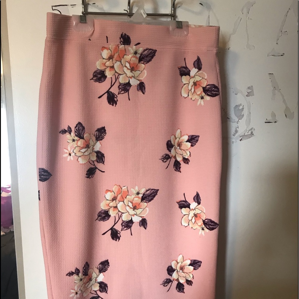 Iris Pink Flower 🌺 Ladies Stretch Skirt 🌺🌸